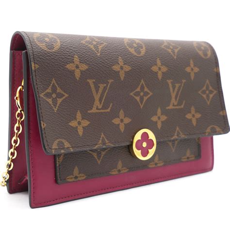 lv flore wallet|LOUIS VUITTON Monogram Flore Chain Wallet Fuchsia.